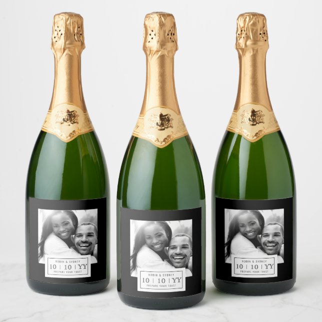 Tarjeta fotográfica | Guardar La Fecha | Etiqueta  (Botellas)