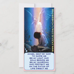 Tarjeta fotográfica GUARDIAN ANGEL ROSA