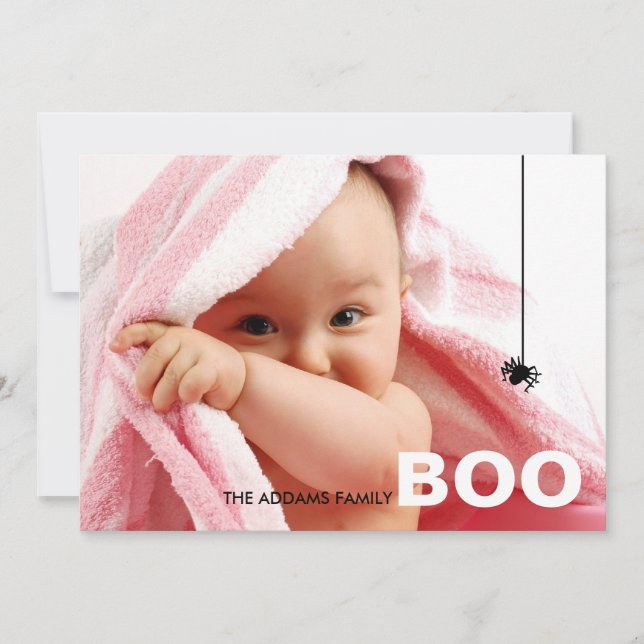 Tarjeta fotográfica halloween contemporánea (Anverso)