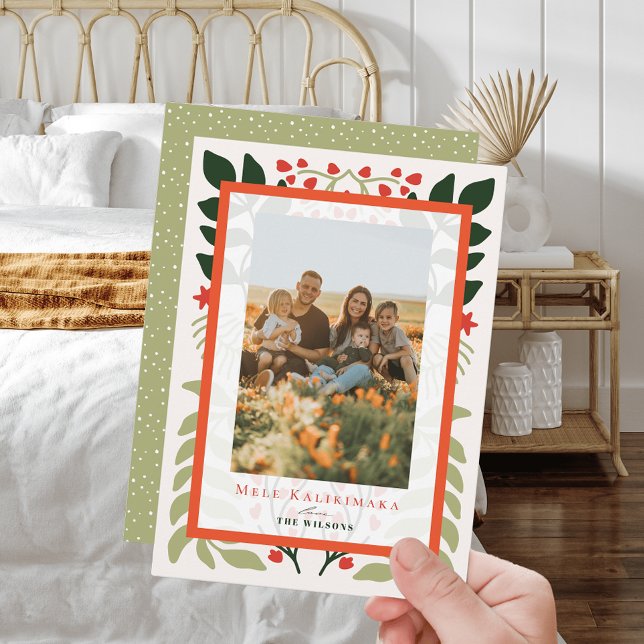 Tarjeta fotográfica hawaiana Quilt Holiday para na (Subido por el creador)