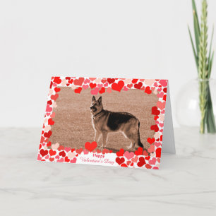 Tarjeta fotográfica Hearts German Shepherd El día