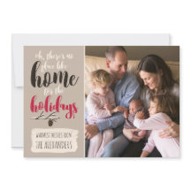 Tarjeta fotográfica "Hogar por las vacaciones" de