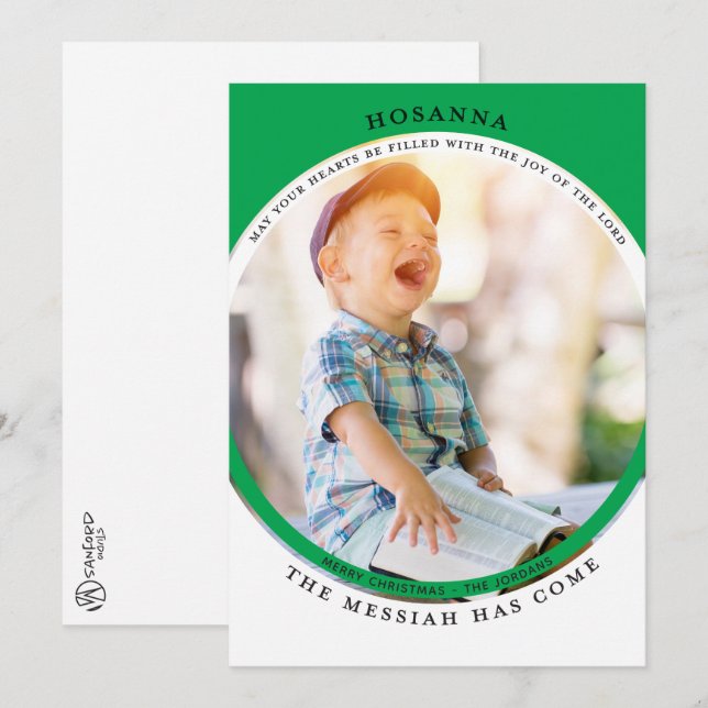 Tarjeta fotográfica Hosanna (Anverso / Reverso)