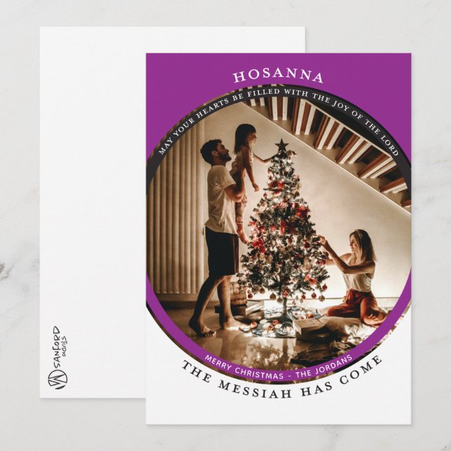 Tarjeta fotográfica Hosanna (Anverso / Reverso)