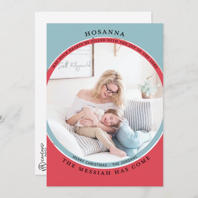 Tarjeta fotográfica Hosanna (Anverso / Reverso)