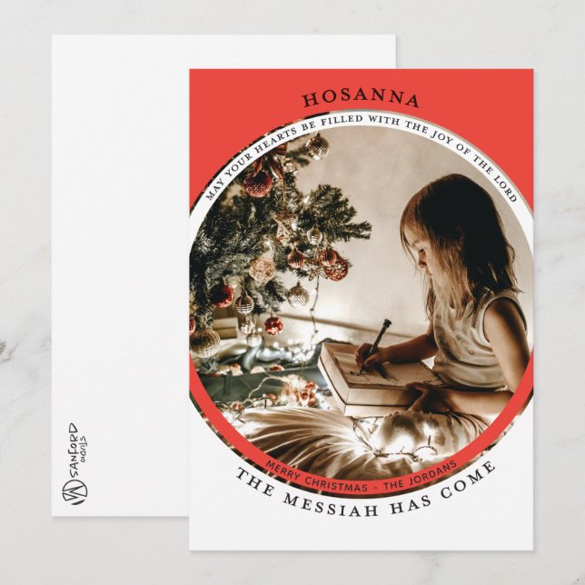 Tarjeta fotográfica Hosanna (Anverso / Reverso)