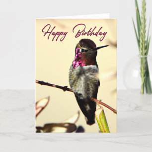 Tarjeta fotográfica Hot Pink Happy Birmingbird