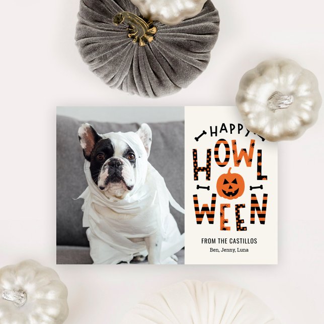 Tarjeta fotográfica Howl-O-Ween Mascota Halloween (Subido por el creador)