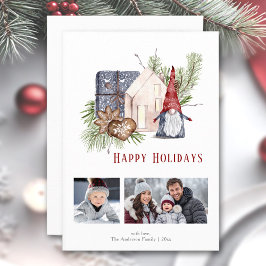 Tarjeta fotográfica Hygge Navidades Gnome Nordic H