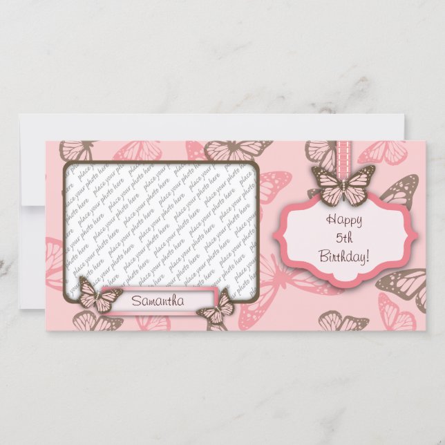 Tarjeta fotográfica II para besos de mariposa (Anverso)