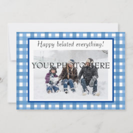 Tarjeta fotográfica inclusiva de Holiday Plaid 202