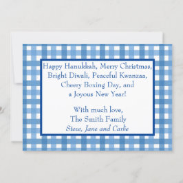 Tarjeta fotográfica inclusiva de Holiday Plaid 202