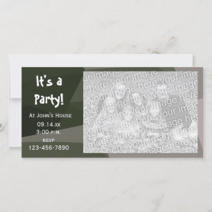 Tarjeta fotográfica invitada de Fiesta de camuflaj