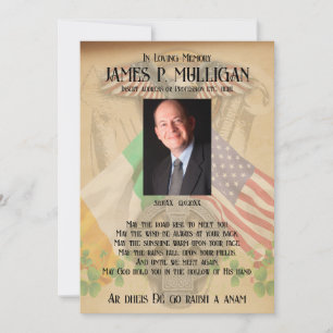 Tarjeta fotográfica irlandesa American Memorial