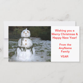 Tarjeta fotográfica Jolly Snow Lady Holiday - IT P