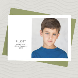 Tarjeta fotográfica Keepsake de Año escolar