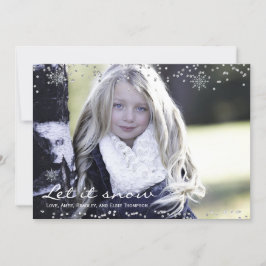 Tarjeta fotográfica "Let it Snow Navidades de Niev