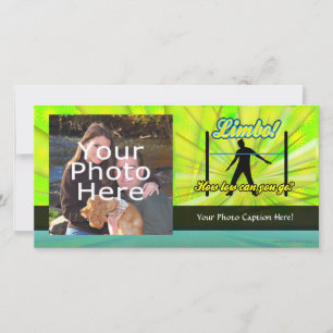 Tarjeta fotográfica limbo, colorida neón Fiesta