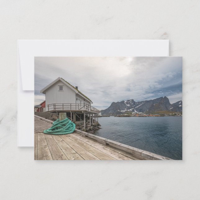 Tarjeta fotográfica Lofoten Noruega (Anverso)