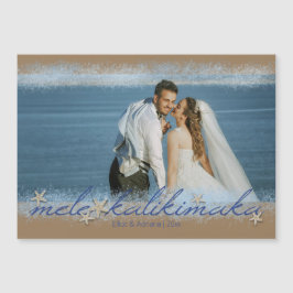 Tarjeta fotográfica magnética Mele Kalikimaka Star