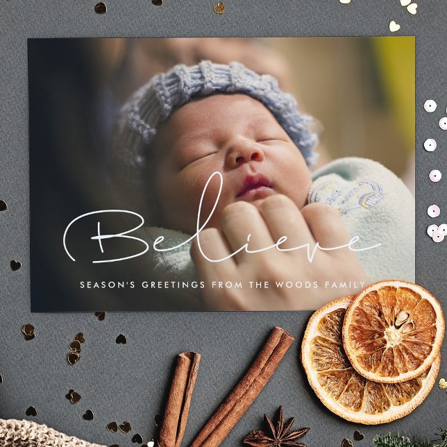 Tarjeta fotográfica manuscrita minimalista de cree (Subido por el creador)