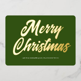 Tarjeta fotográfica Merry Christmas Typography