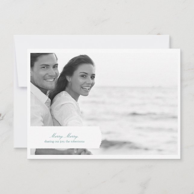 Tarjeta fotográfica Merry Classic Holiday (Anverso)