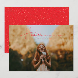 Tarjeta fotográfica mínima de festividad religiosa