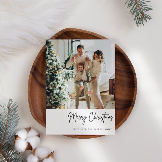 Tarjeta fotográfica mínima de Navidad para Boho (Subido por el creador)
