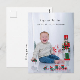 Tarjeta fotográfica minimalista de vacaciones con