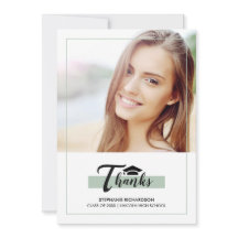 Tarjeta fotográfica Mint Green Graduation