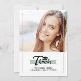 Tarjeta fotográfica Mint Green Graduation