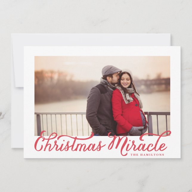 Tarjeta fotográfica Miracle para navidades (Anverso)