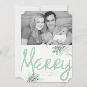 Tarjeta fotográfica Mod Merry Berries Holiday