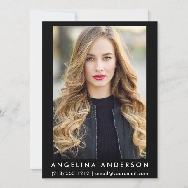 Tarjeta fotográfica modelo de actor B (Anverso)