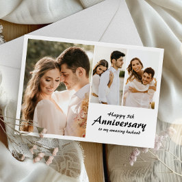 Tarjeta fotográfica moderna de Aniversario boda