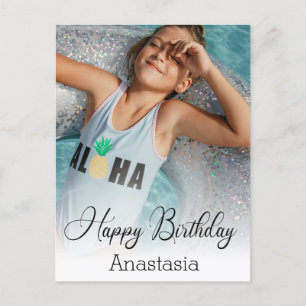 tarjeta fotográfica moderna de feliz cumpleaños