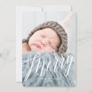 Tarjeta fotográfica moderna de Feliz Navidad
