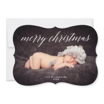 Tarjeta fotográfica moderna de Feliz Navidad