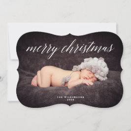 Tarjeta fotográfica moderna de Feliz Navidad