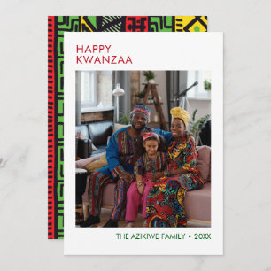 Tarjeta fotográfica moderna de Kwanzaa