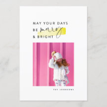 Tarjeta fotográfica moderna de Navidad minimalista