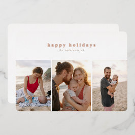 Tarjeta fotográfica moderna de Relieve metalizado 