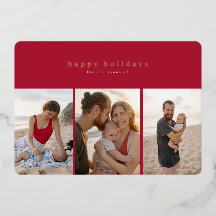Tarjeta fotográfica moderna de Relieve metalizado 