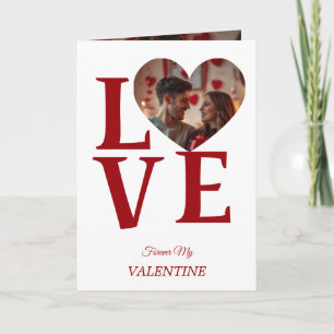 Tarjeta Fotográfica Moderna de San Valentín de Col