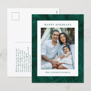 Tarjeta fotográfica moderna de vacaciones verdes e
