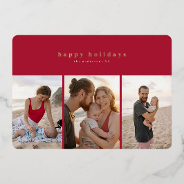 Tarjeta fotográfica moderna de varias fotos con re