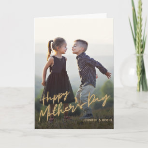Tarjeta fotográfica moderna del Día de la Madre