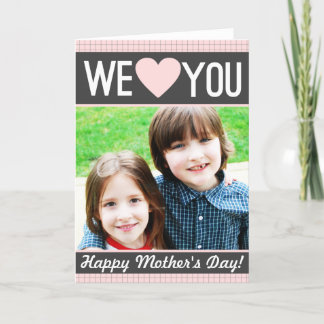 Tarjeta fotográfica moderna del día de la madre
