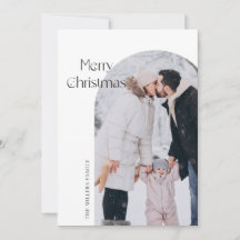 Tarjeta fotográfica moderna Minimalista de Navidad